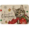 Artoid Mode Palla di Natale Fiocchi di Neve Gatto Buon Natale Zerbino, antiscivolo, tappetino a filtro, per interni ed esterni, decorazione per ingresso, 40x60 cm