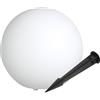 Generic UNIVERSO LAMPADA A SFERA BIANCA DA GIARDINO 40CM CON ATTACCO E27 MAX 25W DA INTERNO ED ESTERNO IP65