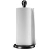 Umbra Porta asciugamani di carta da cucina con una sola mano, con base ponderata per rotoli di carta standard, colore nero metallizzato