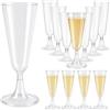MQIAN Flute da spumante in plastica riutilizzabile, 50/25 pezzi, bicchieri da champagne riutilizzabili, calici da spumante in plastica dura, per matrimoni, Natale, compleanni, feste