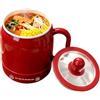 Caowzz Mini pentola a cottura lenta 800 ml in ceramica antiaderente touch | Pentole da cucina portatili scaldavivande per casa, cucina, ufficio, viaggi, dormitorio, picnic, viaggio su strada, cibo, tè