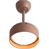 CREATE / WIND CLEAR LAMP/Ventilatore da soffitto con luce lino moka con telecomando / 40W, Silenzioso, Ø55 cm, 6 velocità, pale retrattili, programmabile, estate-inverno, luce led 3 temperature