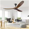 XSGDMN 52 ventilatore da soffitto esterno con telecomando, Ventilatore da soffitto balcone senza luce, 1/4/8h temporizzazione, moderno ventilatore da soffitto impermeabile interno/esterno