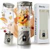 BlendyGo Frullatore portatile mini frullatore elettrico BlendyGo 3 usb ricaricabile tritatutto elettrico frullo piccolo blender smoothie maker trita ghiaccio e frutta congelata (Champagne Pearl)