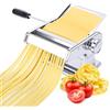 MEKOTRIN Macchina per Pasta Manuale, Macchina per Pasta in Acciaio Inossidabile | 9 Impostazioni di Spessore Regolabili e 2 Lame, per Spaghetti, Fettuccine, Lasagne o
