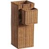 KESOTO Portaombrelli in rattan intrecciato, portaombrelli in rattan sintetico intrecciato per uso domestico, 20x20x49 Centimetri
