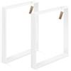 LAMO Manufaktur Gambe per tavolo da pranzo, scrivania, Simple Light, profilo 60x20 mm, 60x72 cm (LxA), Bianco, 2 pz., LTS-01-E-CC-9016