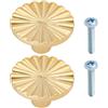 OTOTEC 2 Pezzi Manopole Rotonde Per Mobili Maniglie In Lega Parte Di Ricambio Pomelli Per Tiranti A Foro Singolo Maniglie Per Cassetti Adatte Per Mobili Da Cucina Cassettiere Porte Oro