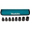 Makita E-02989 - Set di chiavi a bussola, 8 pezzi, 1/2