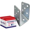 Chle-Mar Supporto per palo a U da 50 mm, scarpa fissa in acciaio zincato | ancoraggio a palo per recinzioni e strutture in legno