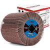 MOGRQAP Spazzola a Lamelle Abrasive Grana 180 Rullo Abrasivo 120x100mm | Spazzola Lamellare per Macchina Satinata, Ristrutturazione Legno Metallo Superficie Lucida