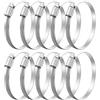 Songella Fascette Stringitubo in Acciaio Inox Regolabile 25-40mm 10 Pezzi | Fascette Stringitubo Regolabili Fascette per Tubi da Giardino Auto Lavatrice