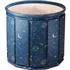 AYES Vasca da bagno pieghevole per adulti, vasca da bagno portatile per la terapia dell'acqua fredda, per allenamento all'aperto, vasca da bagno indipendente per doccia, spa sauna (pianeta blu, 80 cm