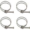 Zerniple (4 pezzi) 100-105 millimetri doppio filo Fascetta tubo morsetti tubo in 304 acciaio inox