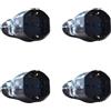 ZOREI 4 Pezzi Presa Schuko Volante, Multistandard Italiano Bipasso, Tedesco Schuko, P11/17 10/16A 250V, 2P+T Max 1500W Nera