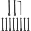 QUARKZMAN 10 Set Bulloni a Testa Esagonale M6x65mm con Dado M6x12mm Nero | Bulloni Testa Cilindrica e Chiave Esagonale Bulloni e Viti per Connettori Mobili per Cintura a Scomparsa Nero