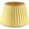Horus Paralumi Paralume classico Impero in tessuto Plissettato Pongè Giallo con Passamaneria 10 - per lampada da tavolo, comodino - Artigianale Made in Italy - D.30 cm Attacco E27