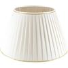 Horus Paralumi Paralume Cono per lampada in tessuto Plissettato Pongè Avorio con Passamaneria 7 - Artigianale, autentico Made in Italy (D.35 x D.Sup.20 H.22 cm - ATTACCO E27)