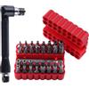 Generic Set di 33 punte Torx di sicurezza con supporto magnetico per punte di estensione L, chiave a L, antimanomissione a stella, a prova di manomissione, set di chiavi a