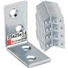 LUN FIX Angolo per sedia, 25 x 25 x 14 x 1,5 mm, 100 pezzi, in acciaio | Raccordo angolare in metallo, angolo di 90 gradi, angolo di costruzione, angolo per pannelli forati, angolo di costruzione