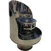 FERRETERIA LEPANTO Cappello stufa Pellet, terminale stufa a pellet orizzontale, cappello anti pioggia uscita laterale. (galvanizzato)