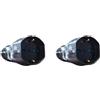 ZOREI 2 Pezzi Presa Schuko Volante, Multistandard Italiano Bipasso, Tedesco Schuko, P11/17 10/16A 250V, 2P+T Max 1500W Nera