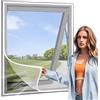 Eejovative Zanzariera per Finestre Bagno 110x150cm BiancoZanzariera Scorrevole Porta Finestra Senza Fori Ingresso Ad Arco A Rullo
