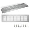AYHYHLJZJ Confezione Da 2 Prese D'Aria Rettangolari, Prese D'Aria Per Porte, In Alluminio, Con 8 Viti, Per Armadi, Bagni, Cucine, Bianche, 8x30 Cm