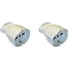 ZOREI 2 Pezzi Presa Schuko Volante, Multistandard Italiano Bipasso, Tedesco Schuko, P11/17 10/16A 250V, 2P+T Max 1500W Bianca