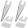 OTOTEC 4 Lame Per Raschietto Multiutensile Oscillanti E Spatola Curva Compatibile Con Bosch Compatibile Con Chicago Raschietto Per Bordi Su Tre Lati In Acciaio Inossidabile