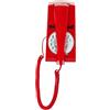 Artisam Telefono retrò vintage fisso da parete con quadrante rotante per casa, ufficio, hotel, scuola (rosso)