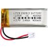 Liter energy battery Batteria 402050 LiPo 3.7V 400mAh 1.48Wh Ricaricabile Connettore PH2.0 (JST-PHR-02) Tipo B Litio: Assicurarsi che la polarità del dispositivo corrisponda 52x20x4mm (PH2|400mAh|402050)