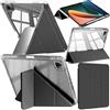 A-BEAUTY Custodia Compatibile con Xiaomi Pad 5/5 Pro 11 Pollici 2021 con Portapenne, Cover Trasparente Antiurto, Supporto Trifold 6 in 1 a Forma di Y, Auto Sonno/Veglia, Nero