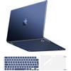 MOSISO Compatibile con MacBook Air 15'' Cover 100% Colore Ufficiale M5 2026 | Copritastiera&Pellicola&Ultra Sottile Case per MacBook 15,3'' M4 M3 M2 A3448 A3114 A2941 2025-2022, Mezzanotte Chiaro