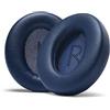 PESLNG Cuscinetti auricolari sostitutivi in pelle PU professionale Compatibile con Anker Soundcore Space Q45, realizzati con schiuma memory di alta qualità (Pelle proteica - Blu)