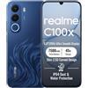 realme C100X Smartphone 4+256GB, Blue | Batteria 7500mAh, Ricarica Ultra Rapida 45W, Display IPS LCD 6,8 pollici, 120Hz, Fotocamera AI 50MP, Unisoc T7250, IP64