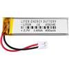 Liter energy battery Batteria 601245 LiPo 3.7V 400mAh 1.48Wh Ricaricabile Connettore PH2.0 (JST-PHR-02) Tipo B Litio: Assicurarsi che la polarità del dispositivo corrisponda 47x12x6mm (PH2|400mAh|601245)