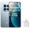 XIAOMI REDMI Note 15 Pro+ 5G Smartphone - 12+512GB, Display AMOLED da 6.83, Schermo AMOLED 1.5K, Snapdragon 7s Gen 4, Fotocamera 200MP, Blu Ghiacciaio, Caricatore da 67W Incluso