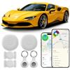 CMINGKEJI GPS Tracker per Auto,Smart Tracker Tag per Android e iOS,2 Pezzi Magnetico Localizzatore GPS Per Auto,senza Abbonamento,IP68 Impermeabile Localizzatore con App Autonomia Lunga per Veicolo,Moto