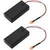 OTOTEC Confezione Da 2 Allarmi LED Rossi Da 5 Mm Falsi Allarmi Con Supporto Batteria Precablato Per Auto Barche Moto Garage Batterie AA Non Incluse