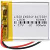 Liter energy battery Batteria 503443 LiPo 3.7V 800mAh 2.96Wh 1S 5C Liter Energy Battery per l'elettronica Ricaricabile Telefono Portatile Smartwatch Orologio GPS - Non adatto per Radiocomando 45x34x5mm (800mAh|503443)