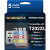 Woungzha Cartucce d'inchiostro ricaricabili 202XL con chip di riavvio automatico compatibili con Epson Expression Premium XP-6000 XP-6005 XP-6100 XP-6105