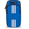 CRSUSUKJ Tasche da braccio per cellulare,borsa sportiva,Fascia da Braccio Running,Porta Cellulare per Correre,per sport all'aria aperta, con jack per cuffie e due tasche per,fitness. (Blu)