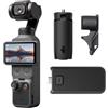DJI Osmo Pocket 4 Combo Family, fotocamera stabilizzata tascabile per vlog con impugnatura con batteria integrata e mini-treppiede, CMOS da 1″ e 4K/240fps, stabilizzazione a 3 assi