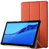 Simpeak Cover Compatibile per Huawei MediaPad T5 10 Custodia, Custodia Cover in pelle PU Compatibile per Huawei MediaPad T5 10.1 2018 Ultra-Sottile Folio Supporto Smart Cover, Arancia