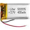 Liter energy battery Batteria 502035 LiPo 3.7V 400mAh 1.48Wh 1S 5C Liter Energy Battery per l'elettronica Ricaricabile Telefono Portatile Smartwatch Orologio GPS - Non adatto per Radiocomando 37x20x5mm (400mAh|502035)