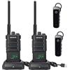 Retevis RB689 Walkie Talkie Senza Fili, Ricetrasmettitore a Lungo Raggio con Cuffie Wireless, VOX, Torcia Elettrica, Walkie Talkie per Sicurezza (Nero, 2 Pezzi)