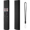 Hi Color Custodia in silicone per telecomando Xiaomi A Pro TV (2026), antiscivolo, antiurto, con cordino, custodia protettiva (nero)