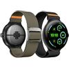 Kamita [2Pezzi] Nylon Cinturino Compatibile con Google Pixel Watch 3 2 1 41mm, Cinturini Sportivi Regolabili per Uomo e Donne, Elastico Trail Loop Watchband per Pixel Watch 3 2 1 (Nero+Verde)