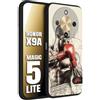 CUSTOMIZZA - Custodia cover nera morbida in tpu compatibile per Honor X9A - Honor Magic 5 Lite pugilato pugili disegno tattoo guantoni box sport ring